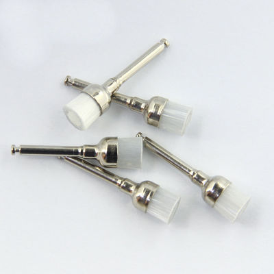 Dental Prophy Cup Shape Brush For Polishing Teeth White Soft Nylon Latch Style